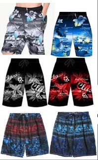 紳士　プリントサーフパンツ　ハイビスカス柄　30枚入り  1003826831