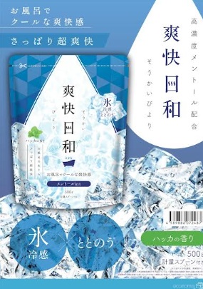 氷感覚のクールな入浴剤！爽快日和　ハッカの香り　計量スプーン付　48個入り 4589886072487