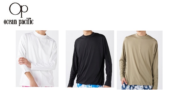 【OP】オーシャンパシフィック　レディース　　長袖　ラッシュモックネックロングTシャツ　　全3色アソート　20枚入り 525471