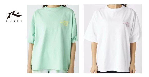 【RUSTY】ラスティ　レディース　ニコちゃん　半袖　Tシャツ 　全2色アソート　20枚入り 925502