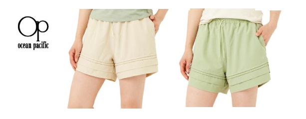 【OP】オーシャンパシフィック　レディース　無地　ボードショーツ ショートパンツ　全2色アソート　20枚入り 521451