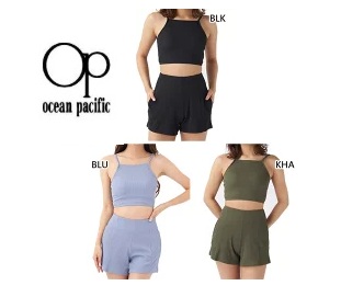【OP】オーシャンパシフィック　レディース　キャミ ショートパンツ 水着3点セット 全3色アソート　20枚入り 523809