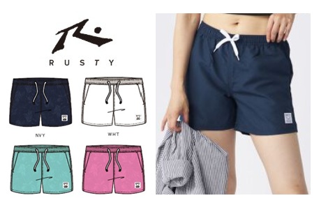【RUSTY】ラスティ　レディース　ボードショーツ ショートパンツ　全5色アソート　20枚入り 924401