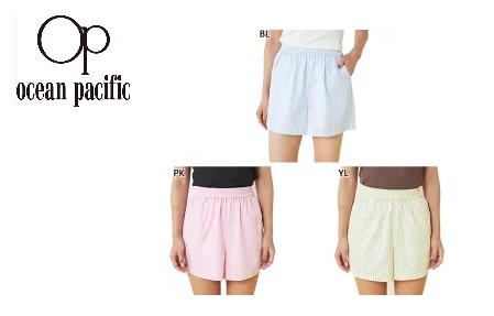 【OP】オーシャンパシフィック　レディース　デイリーショートストライプパンツ ラッシュガード　全3色アソート　20枚入り 526447