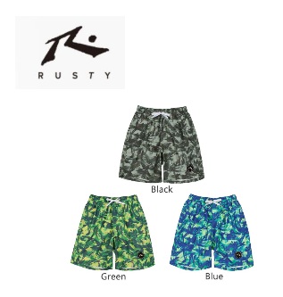 【RUSTY】ラスティ　キッズ　水陸両用　水着 サーフパンツ スイム 裏地付き　全3色アソート　20枚入り 965401