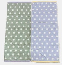 336匁水玉フェイスタオル【40双糸】　120枚入り  1004068791