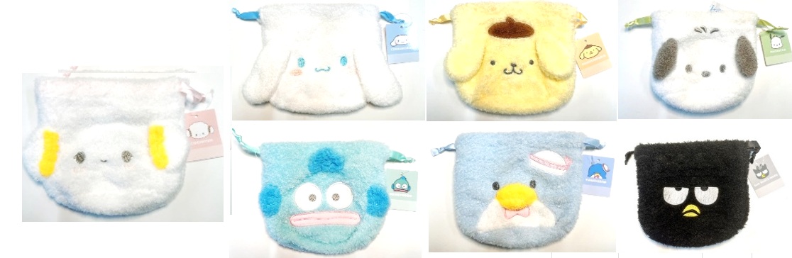 サンリオキャラクター　CMダイカット巾着　全7種　120個入り 4550433051873・4550433051880・4550433051897・4550433051903・4550433051910・4550433051927・4550433051934