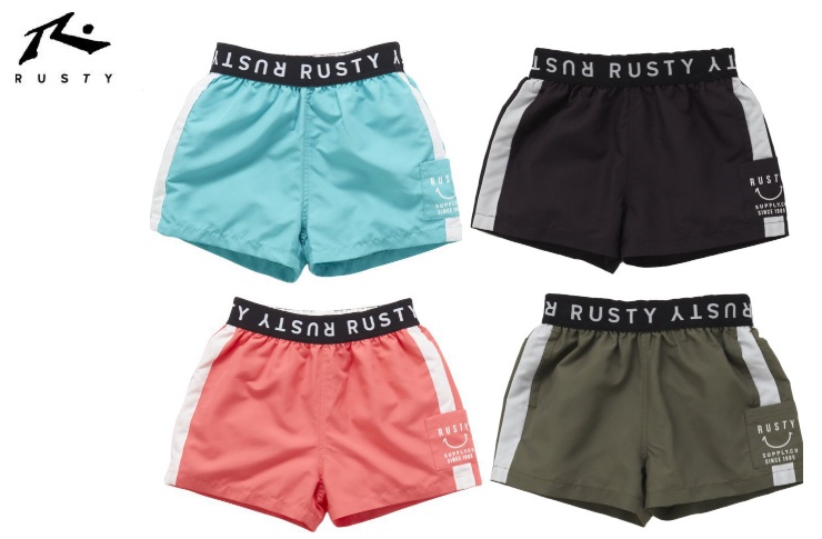 【RUSTY】ラスティ　キッズ　水陸両用　ハイブリッドショーツ　ハーフパンツ　全4色アソート　20枚入り 962401