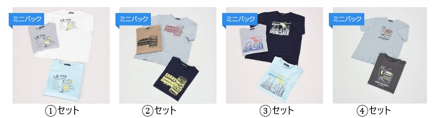 半袖モチーフ柄Tシャツ　①～④　10枚入り