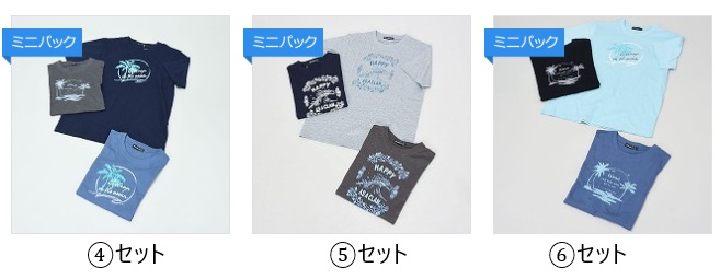 半袖サーフプリントＴシャツ　④～⑥　10枚入り