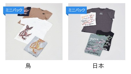 バックプリントＴシャツ和柄　鳥/日本　10枚入り