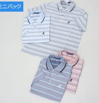 【ＡＮＧＯＬ】小寸　半袖ボーダーポロシャツ　4枚入り