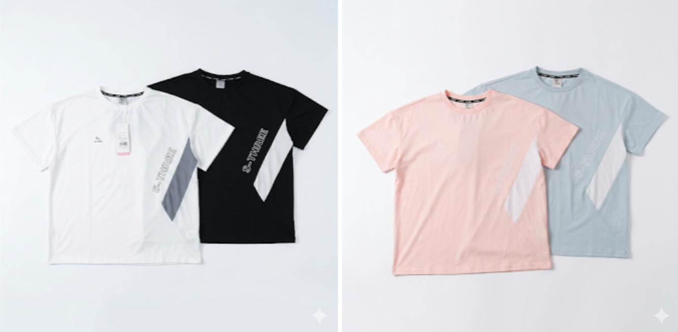 レディス　【S-3】メッシュ切替半袖Tシャツ　18枚入り