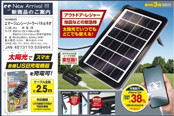 エマージェンシーソーラーパネル　48個入