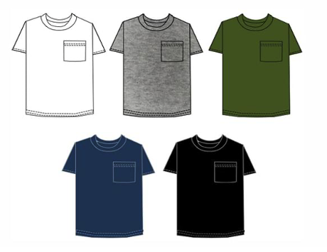C100無地半袖ポケ付Tシャツ　30枚入り