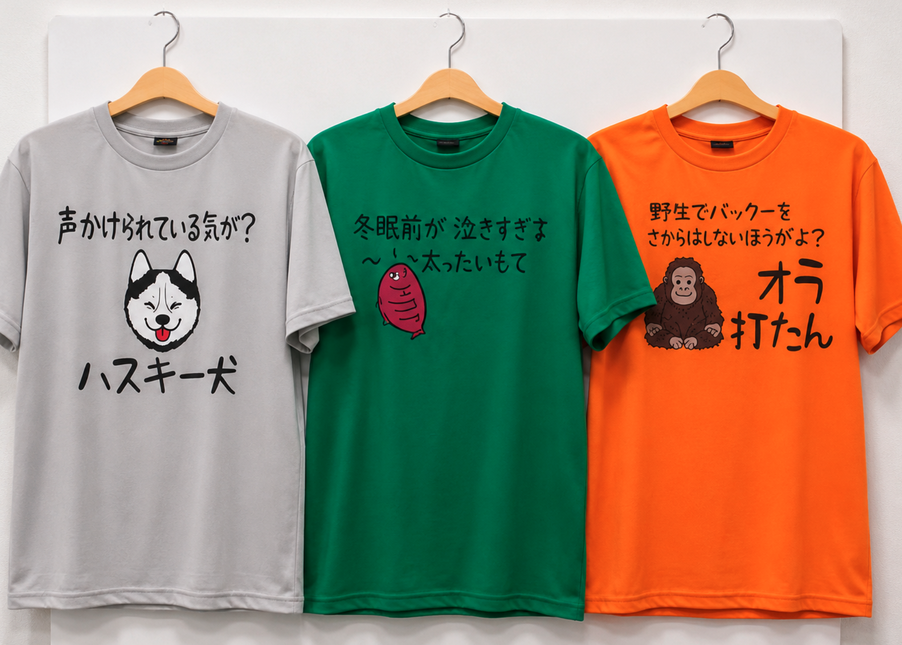 DRY半袖オモシロTシャツ（カラー）　30枚入り