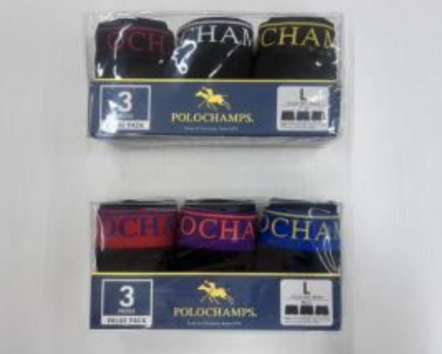 【POLOCHAMPS】紳士3pエステルペア天ボクサー　20枚入り