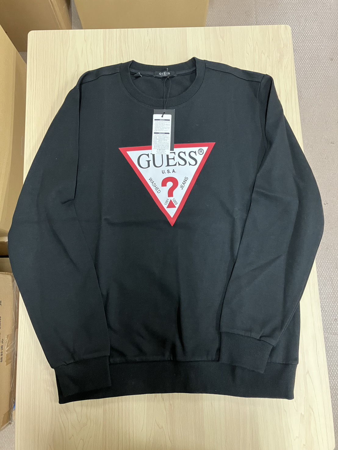 1セット限定！！新品 GUESS ゲス トレーナー L ブラック 20枚セット 三角ロゴ スウェット KM3K5469