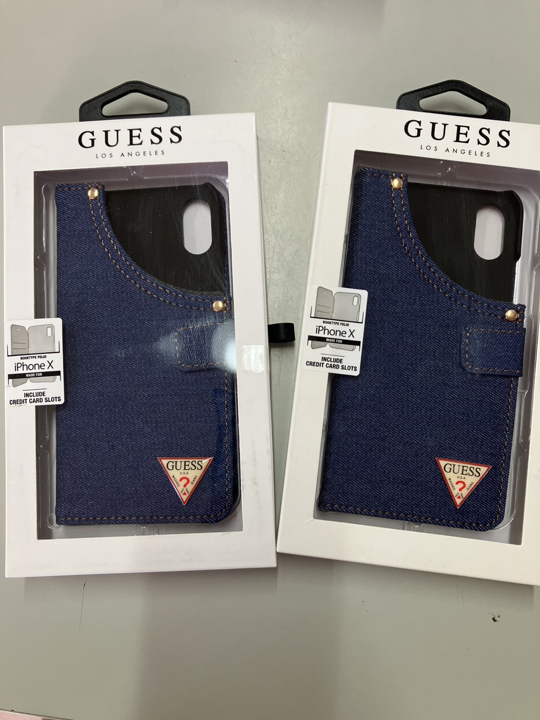 1セット限定！GUESS iPhoneX用 ケース 新品未使用 13個セット ブルー＆ネイビー