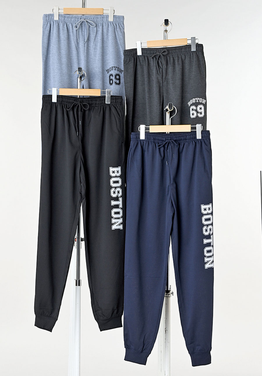 メンズ　ミニ裏毛プリントスウェットパンツ　24本入り　アソートセット