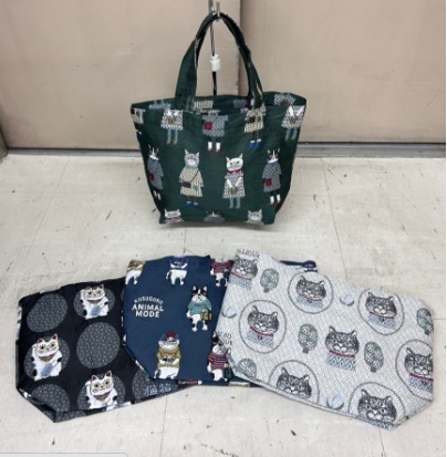 【クスグル】ジャガード柄手提げバック　10個入り
