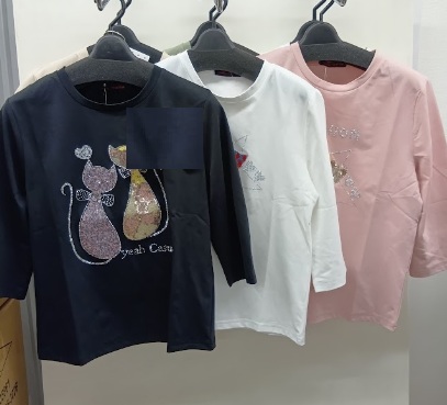 9月8日11時までのタイムセール！！【カセット】7分袖プリントTシャツ　20枚入り