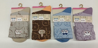 9月8日11時までのタイムセール！！キャラちいかわ柄　刺繍ソックス1P　40個入り