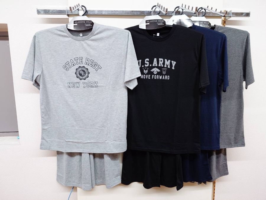9月8日11時までのタイムセール！！天竺プリント半袖半パンツスーツB大寸　15枚入り