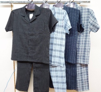 9月8日11時までのタイムセール！！先染めしじら　半袖/長袖　テーラーパジャマ　20枚入り