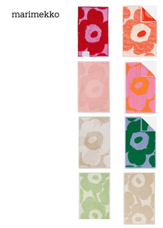 【10/1価格改定前に！】marimekko　UNIKKO GUEST TOWEL　タオル 1枚から購入可能！