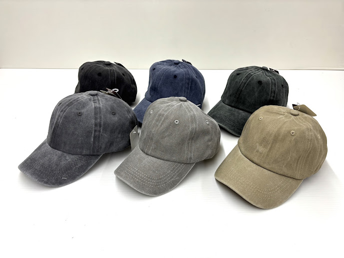 水洗い無地キャップ　24個入り
