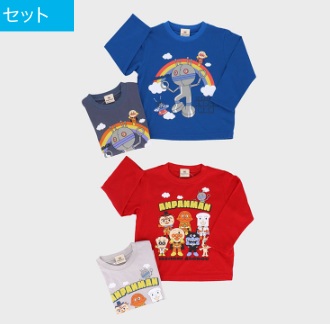 アンパンマン長袖Ｔシャツ　2柄　8枚入り