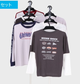 男児　合寸長袖Ｔシャツ　2柄　18枚入り