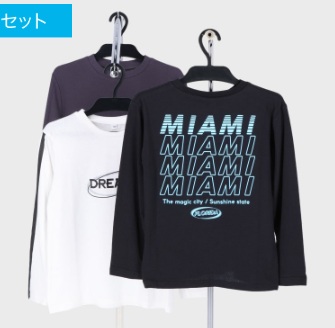 女児　合寸長袖Ｔシャツ　2柄　12枚入り