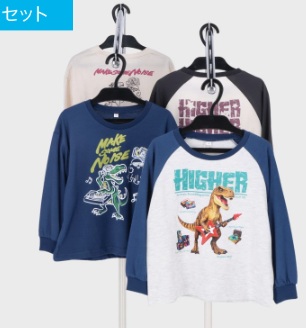 男児　小寸長袖Ｔシャツ　2柄　12枚入り