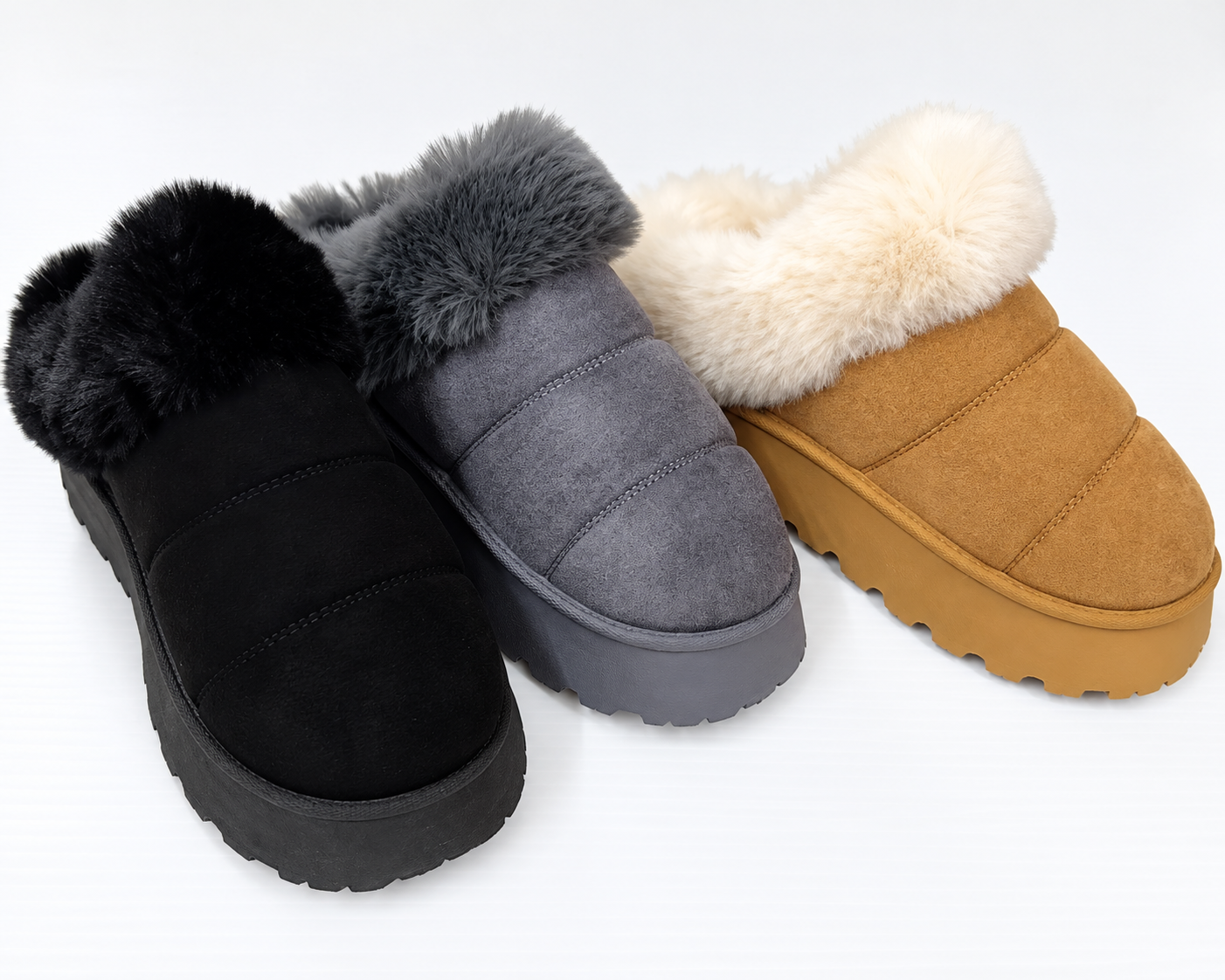 厚底ムートンボアクロッグ 10足入り