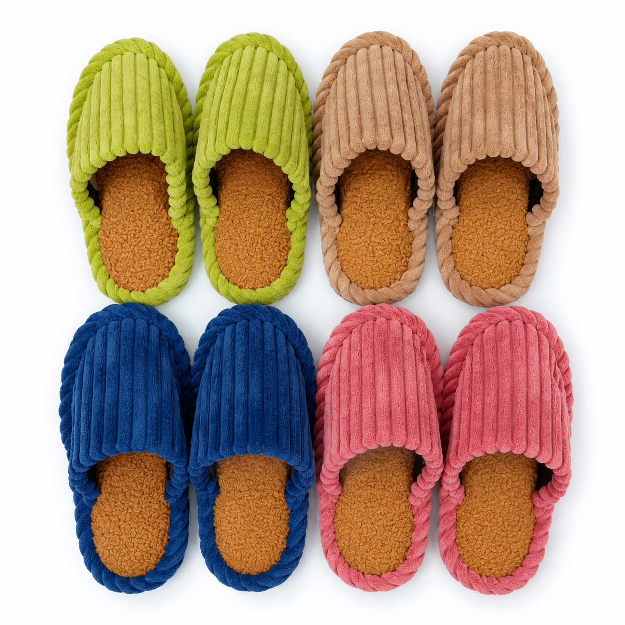 コールテン外縫いスリッパ(中ボア) 30足入り