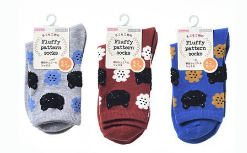 婦人 部分モールソックス/ねこ　120足入り
