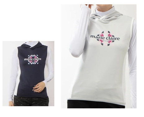 【marie claire】マリクレール　レディス　 ゴルフ セットシャツ ベスト+インナーシャツ　12枚入り