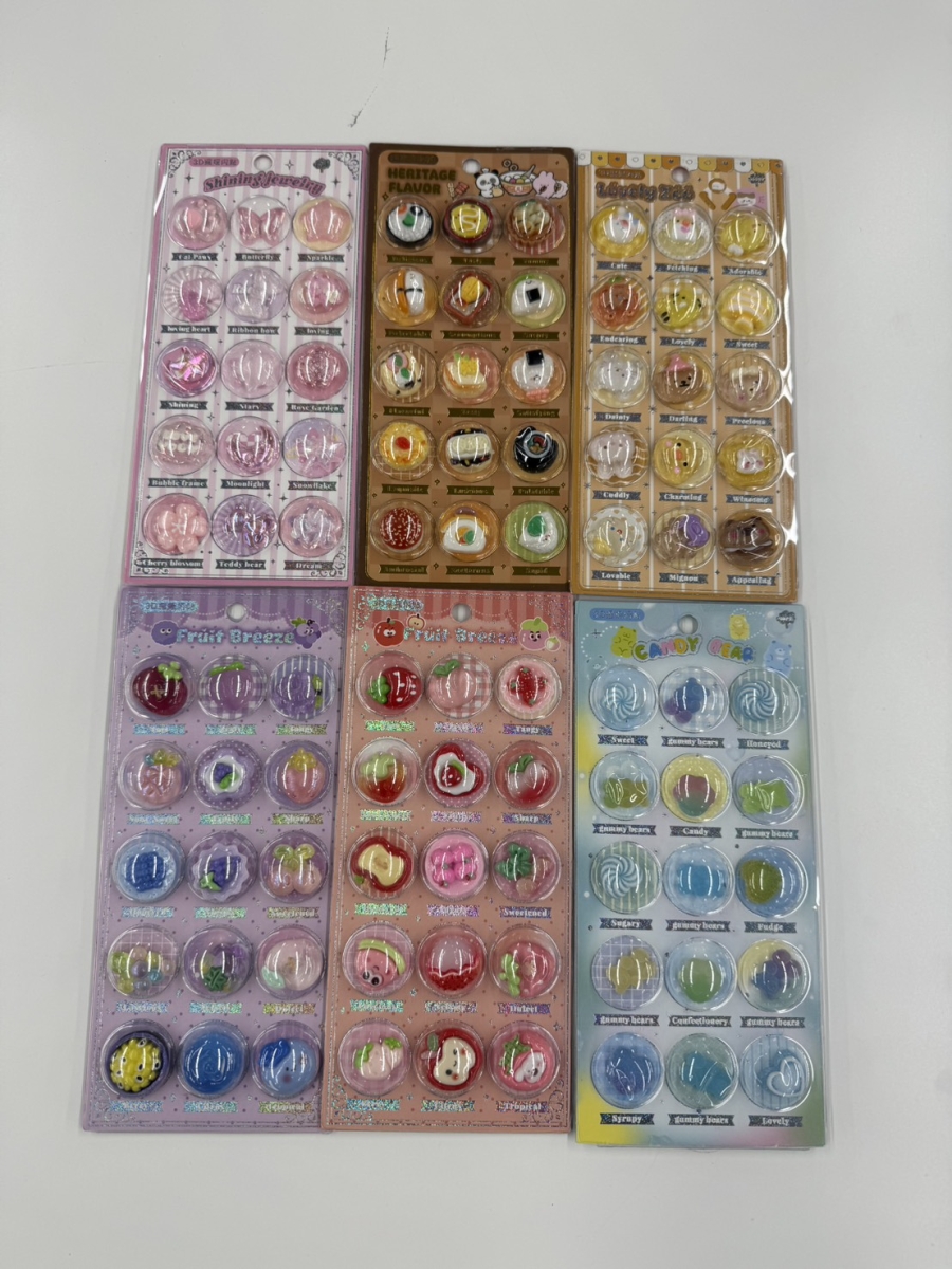 【トレンド】カプセル風シール　柄込み　168枚入