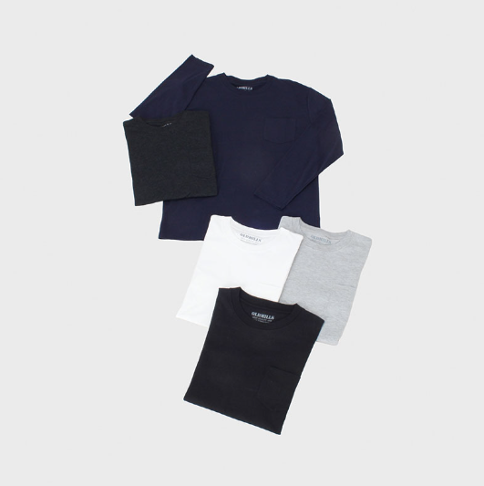 紳士長袖無地片ポケＴシャツ 25枚入り 476278