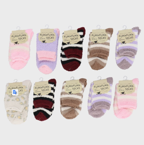 【バンドル】婦人『FUWAHUWA SOCKS』もこもこソックスクル－丈　アソートセット　50足入り
