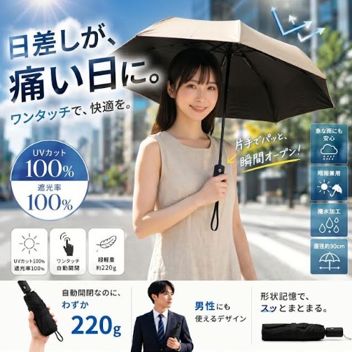 Libra 形状記憶UVワンタッチ折りたたみ傘　全4色アソート　30本入り 4582399417158・4582399417141・4582399417165・4582399417172