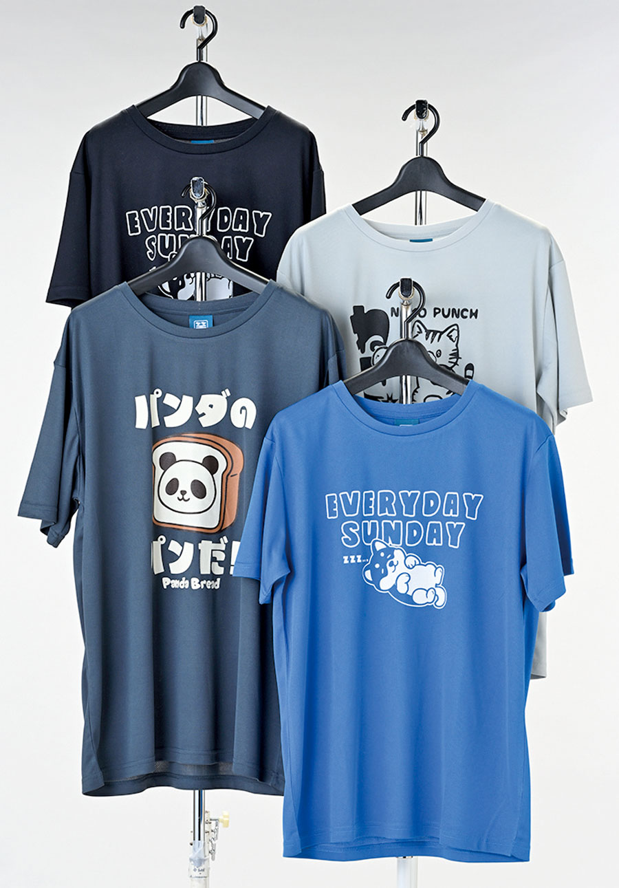 DRYメッシュ　半袖おもしろT　M・L・LL(3柄)　30枚入り　アソート