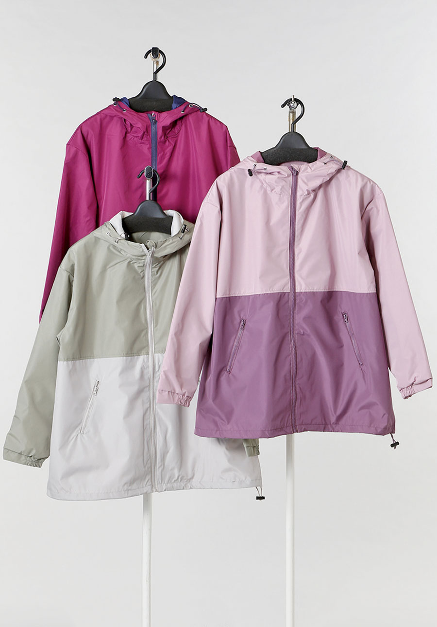 レディース　防風裏タフタ配色ジャケット　6枚入り　M～L