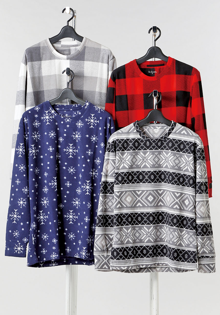 紳士　フリースクルーネック　Tシャツ　32枚アソートセット　M～LL