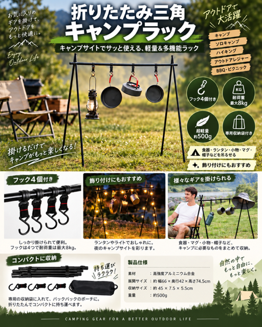 25個のみ★折り畳みキャンプラック　定価5250円（税込）