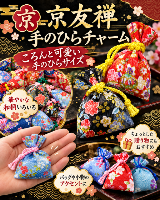 ころんとかわいい京友禅手のひらチャームRS-122
